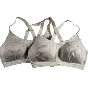 Victoria's Secret Sports Bra Bundle (Set of 2) - White Crossback Straps - 34D